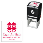 Chinesisches Doppelglücksgefühl Hochzeit Speichern Permastempel (Beispiel)
