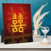 Chinesisches doppeltes Glück Fotoplatte (Seite)