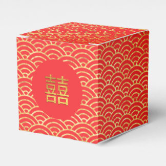 Chinesisches doppeltes Glück Hochzeitsgeld Gold Ro Geschenkschachtel