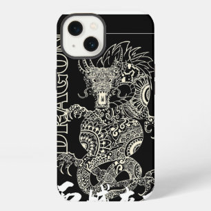 Chinesisches Drache Mandala Zentangle Muster Schwa iPhone 13 Hülle