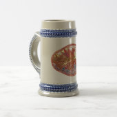 Chinesisches Drache-Medaillon Bierglas (Vorderseite Links)