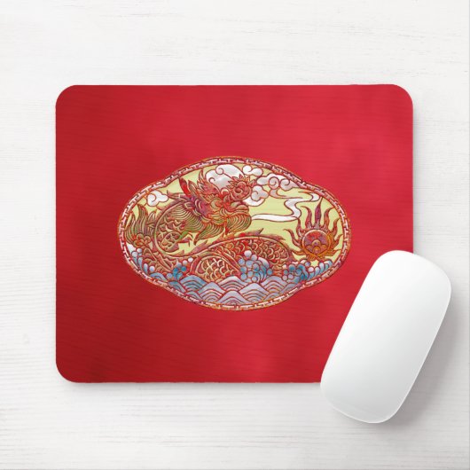 Chinesisches Drache-Medaillon Mousepad (Mit Mouse)