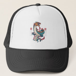 Chinesisches Drache Ost-Zodiakzeichen Truckerkappe