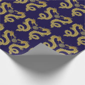 Chinesisches Drache-Wohlstands-Symbol Ihre Farbe Geschenkpapier (Ecke)