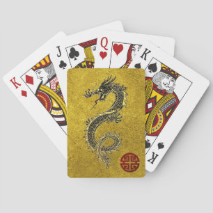 Chinesisches Drache-Wohlstands-Symbol Spielkarten