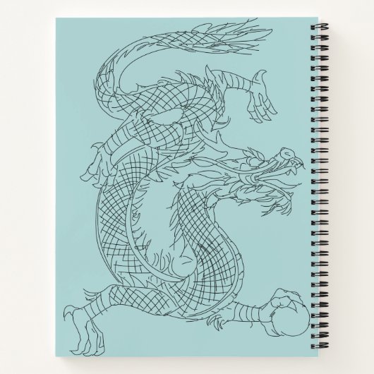 Chinesisches Drachenbuch Notizblock (Rückseite)