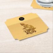 Chinesisches Drachenjahr 2024 Elegante Monogramm P Untersetzer (angewinkelt)