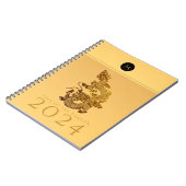 Chinesisches Drachenjahr 2024: Elegantes Monogramm Notizblock (Linke Seite)