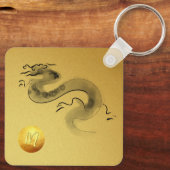 Chinesisches Drachenjahr - Originalgemälde Schlüsselanhänger (Rückseite)