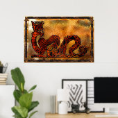 Chinesisches Drachenmotiv Poster (Heimbüro)