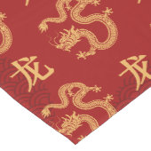 Chinesisches Drachenmuster Jahr des Drachen 2024 Mittelgroßer Tischläufer (Ecke)