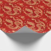 Chinesisches Drachenmuster Lunar Jahr 2024 Geschenkpapier (Ecke)