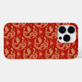 Chinesisches Drachenmuster Lunar Jahr 2024 iPhone Hülle (Rückseite (Horizontal))