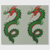 Chinesisches Drachenpapier Geschenkpapier (Flach)