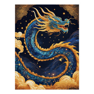 chinesisches Drachenplakat Poster