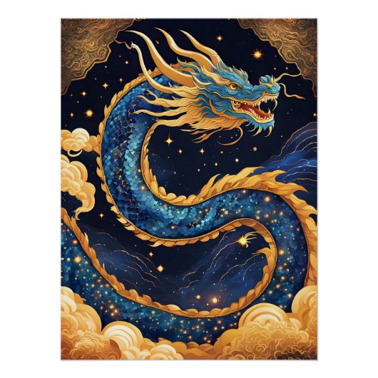 chinesisches Drachenplakat Poster (Vorderseite)