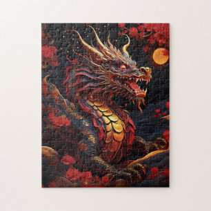 Chinesisches Drachenpuzzle - Mythisches Asienjigsa Puzzle