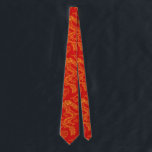 Chinesisches Drachenrot und Gold-Thema Krawatte<br><div class="desc">Ein roter und goldener Kragen mit einem einzigartigen Drachenmuster auf der Vorder- und Rückseite der Krawatte.</div>