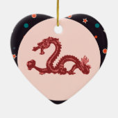 Chinesisches Drachensternmuster Fantasy-Kunst Keramik Ornament (Hinten)