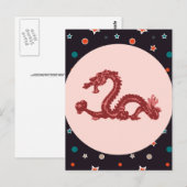 Chinesisches Drachensternmuster Fantasy-Kunst Postkarte (Vorne/Hinten)