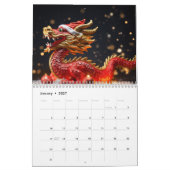 chinesisches Drachensymbol 2024 Kalender (Jan 2027)