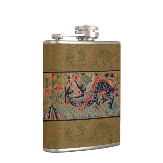 Chinesisches Drachensymbol Antiasiatisch Flachmann (Rechts)