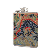 Chinesisches Drachensymbol Antiasiatisch Flachmann (Links)