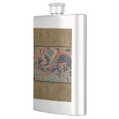 Chinesisches Drachensymbol Antiasiatisch Flachmann (Links)