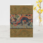 Chinesisches Drachensymbol Antiasiatisch Karte (Gelbe Blume)