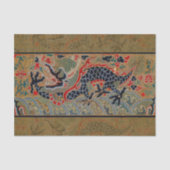 Chinesisches Drachensymbol Antiasiatisch Seidenpapier (Vorderseite)
