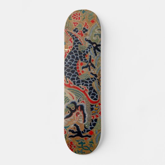 Chinesisches Drachensymbol Antiasiatisch Skateboard (Vorderseite)