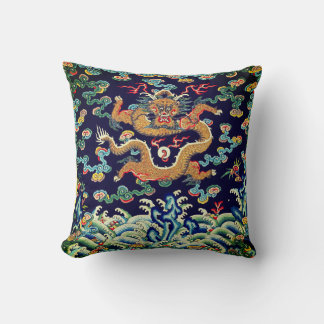 Chinesisches Dragon-Mandarin-Platz-Rank-Abzeichen Kissen