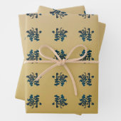 Chinesisches Drehbuch-Set für Gold Geschenkpapier Set (Beispiel)