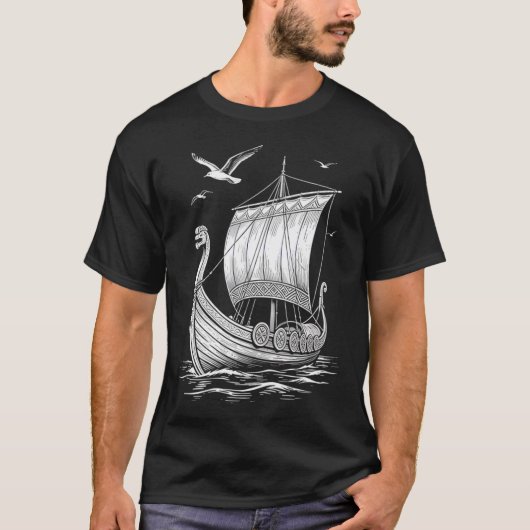 Chinesisches Dschunken-Schiff T-Shirt (Vorderseite)