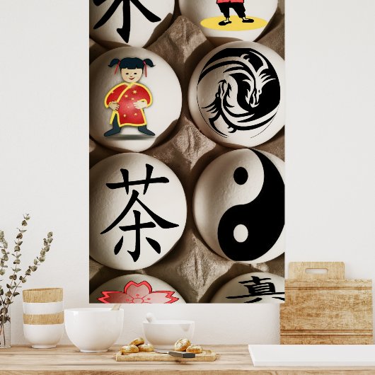 Chinesisches Eierposter Poster (Küche)