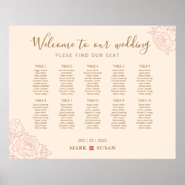 Chinesisches elegantes Hochzeitsszenario Poster