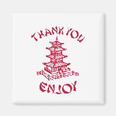 Chinesisches Essen Danke schön Magnet (Vorne)