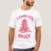 Chinesisches Essen Danke schön T-Shirt (Vorderseite)