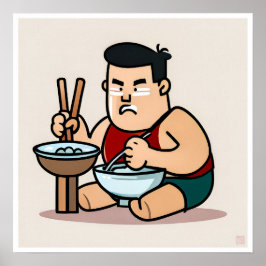 Chinesisches Essen - Kunstdruck Poster