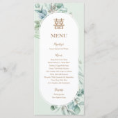 Chinesisches Eukalyptus Double Happiness Wedding M Menükarte (Vorderseite)