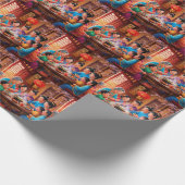 Chinesisches Familienfest Geschenkpapier (Ecke)