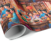 Chinesisches Familienfest Geschenkpapier (Rolleneckpunkt)