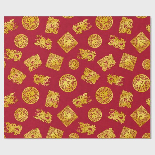 Chinesisches Feier-Packpapier Geschenkpapier (Flach)