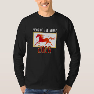 Chinesisches Feuerpferd Neujahr 2026 T-Shirt