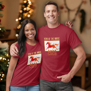 Chinesisches Feuerpferd Neujahr 2026 T-Shirt