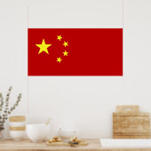 Chinesisches Flaggenposter Poster (Küche)