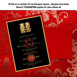 Chinesisches FOTO Hochzeit einladen Ampersand Einladung
