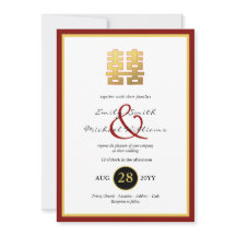 Chinesisches FOTO Hochzeit einladen Ampersand