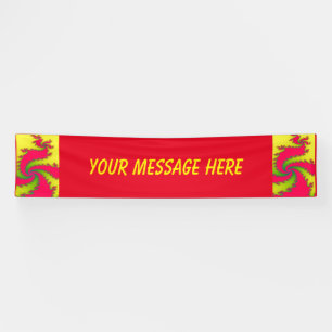 Chinesisches Fraktal für Neujahrsdrache Banner