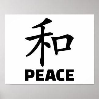 Chinesisches Friedenszeichen Poster
